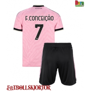 Juventus Francisco Conceicao #7 Borta Kläder Barn 2026-27 Kortärmad (+ Korta byxor)